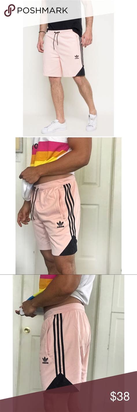 pink adidas shorts men